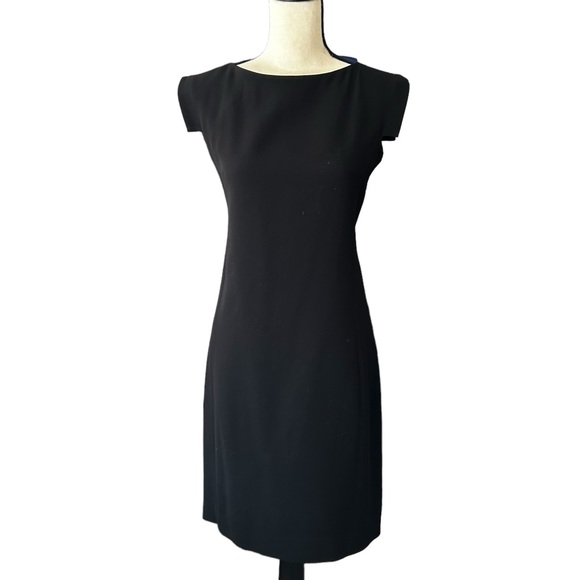 M.M. Lafleur Sz 2 The Sarah Crepe Black Sheath Dress - Picture 4 of 9